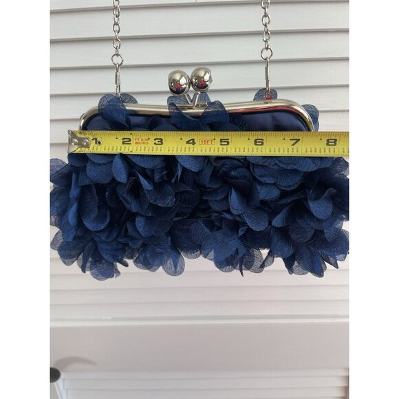 Jambahala Purse Evening Small Floral Clutch Bag With Detachable Chain Blue - Picture 5 of 8